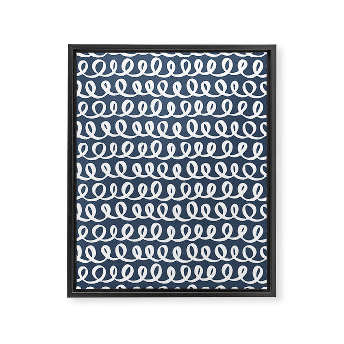 Loop da Loop . Classic Blue Framed Canvas Print Gallery Image 1