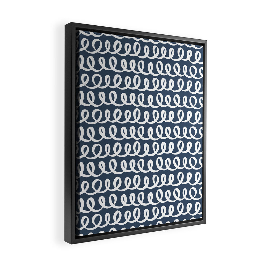 Loop da Loop . Classic Blue Framed Canvas Print Gallery Image 2