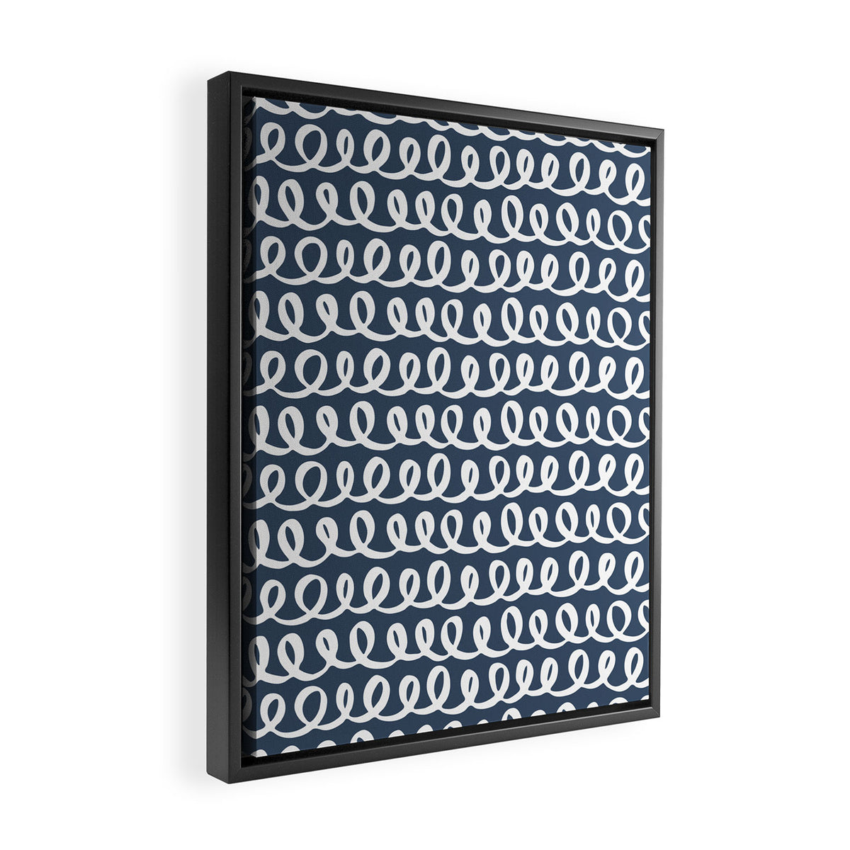 Loop da Loop . Classic Blue Framed Canvas Print Gallery Image 2
