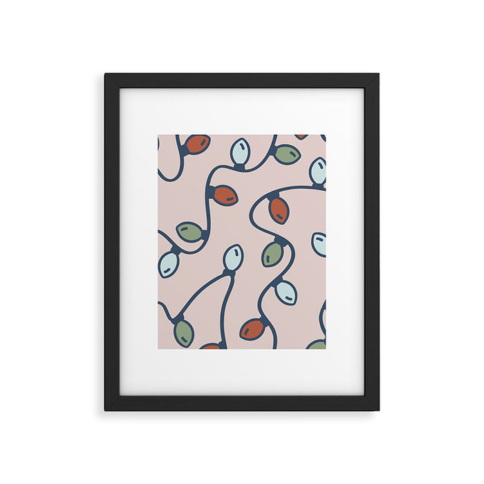 Merry and Bright Holiday Lights Framed Art Print Gallery Image 1