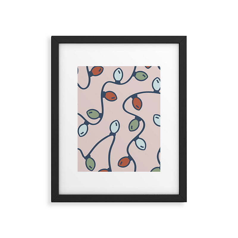 Merry and Bright Holiday Lights Framed Art Print Gallery Image 6