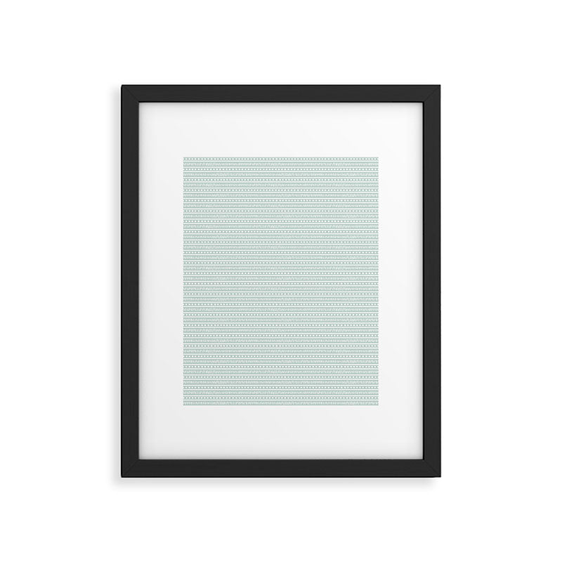 Modern Boho Mudcloth on Aqua Mint  Framed Art Print Gallery Image 6