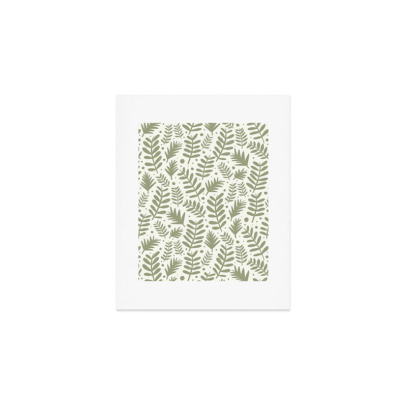 Modern Foliage . Lush Green Art Print Gallery Image 1