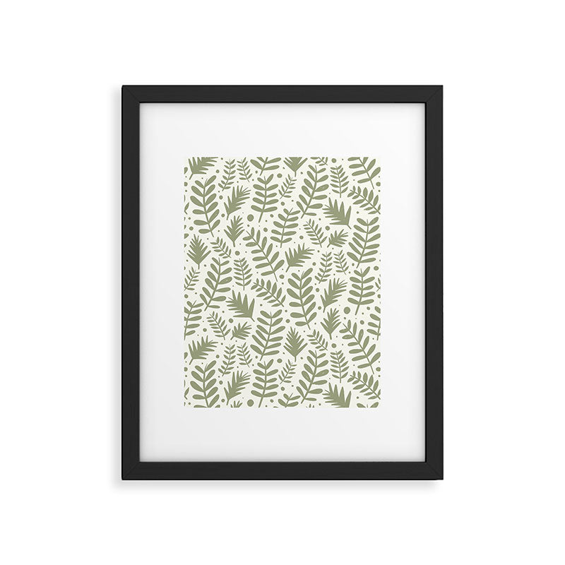 Modern Foliage . Lush Green Framed Art Print Gallery Image 6