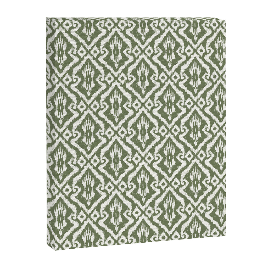 Modern Ikat Lush Green Canvas Print Gallery Image 8