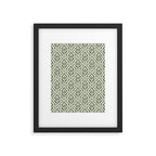 Modern Ikat Lush Green Framed Art Print Gallery Image 6