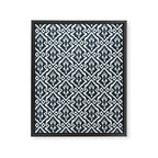 Modern Ikat . Navy Framed Canvas Print Gallery Image 8