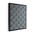 Modern Ikat . Navy Framed Canvas Print Gallery Image 2