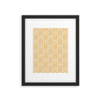 Modern Ikat Sunshine Yellow Framed Art Print Gallery Image 6