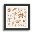 Modern Surf Shack . copper Framed Art Print Gallery Image 1