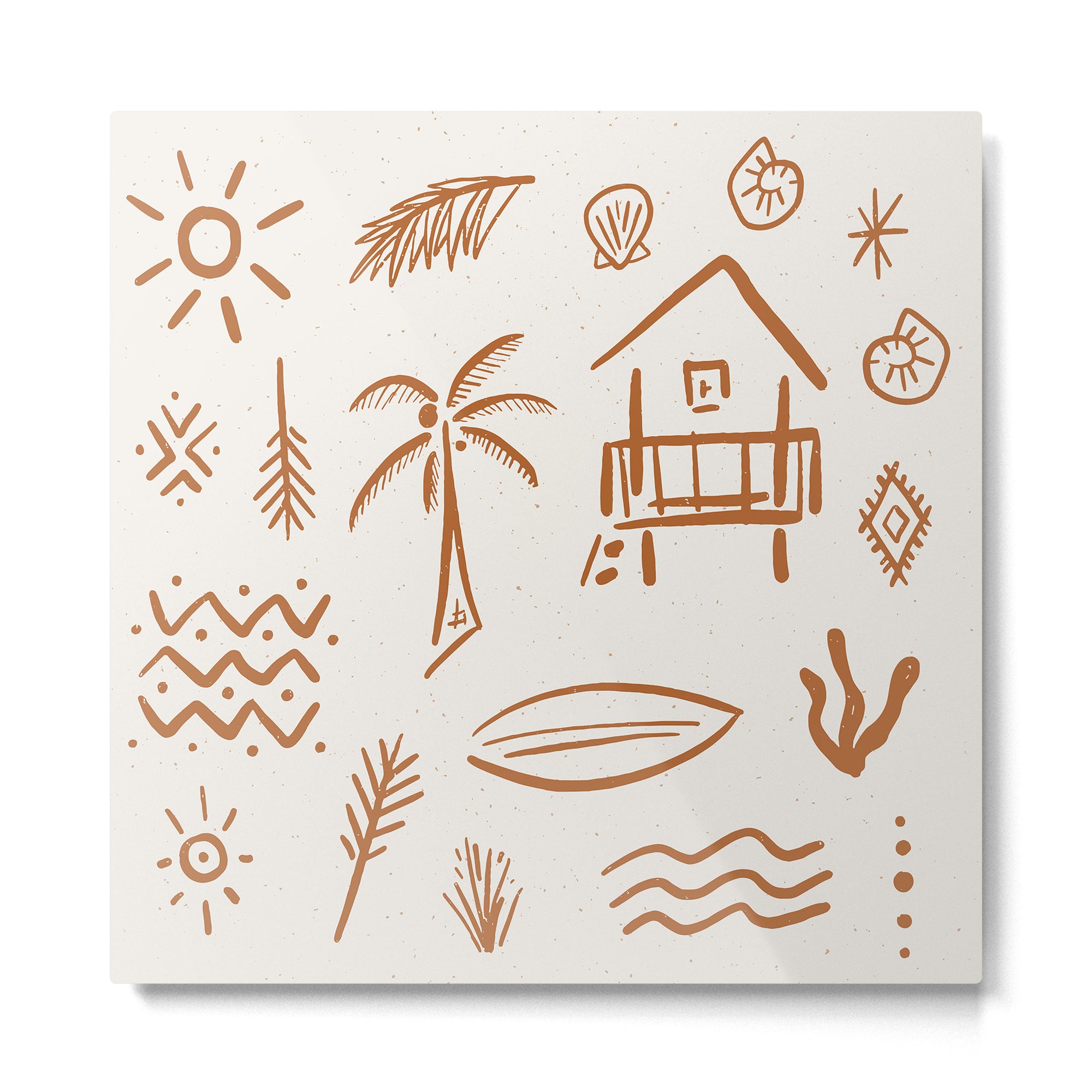 Modern Surf Shack . copper Metal Print Gallery Image 2