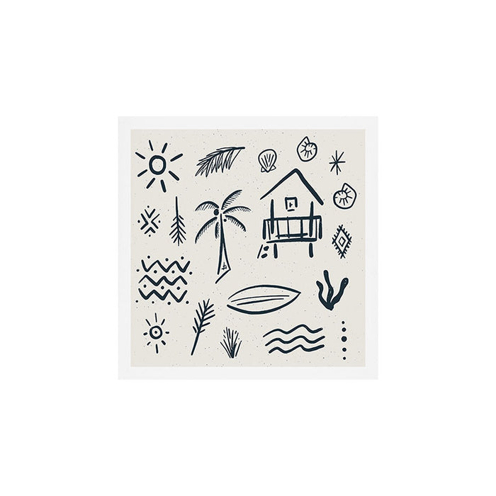 Modern Surf Shack . Navy Art Print Gallery Image 1