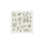 Modern Surf Shack . Paradise Green Art Print Gallery Image 1