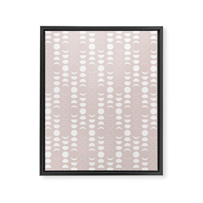 Moon Phases (Light Blush) Framed Canvas Print Gallery Image 1