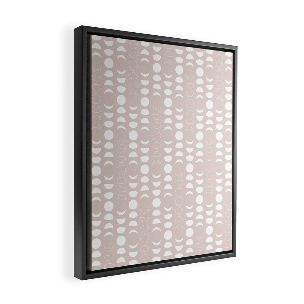 Moon Phases (Light Blush) Framed Canvas Print Gallery Image 2
