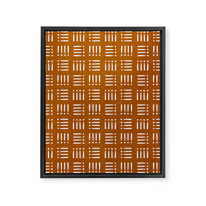 Mudcloth | Clay Framed Canvas Print Gallery Image 1