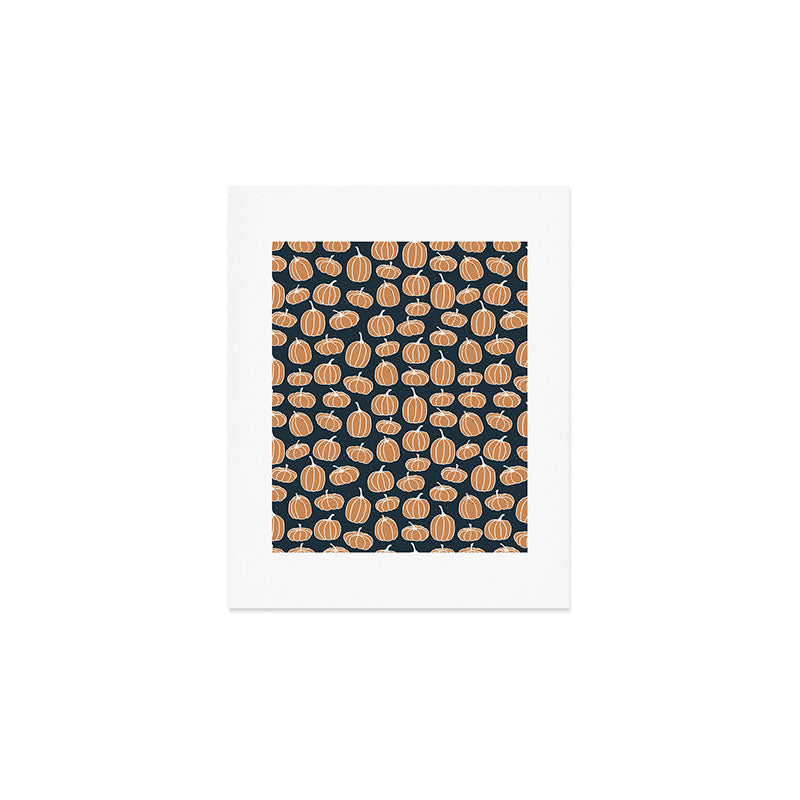 Navy Pumpkins Art Print Gallery Image 1