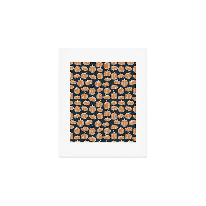 Navy Pumpkins Art Print Gallery Image 1