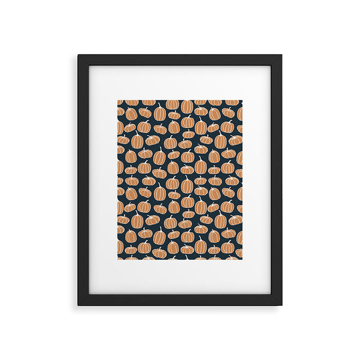 Navy Pumpkins Framed Art Print Gallery Image 1