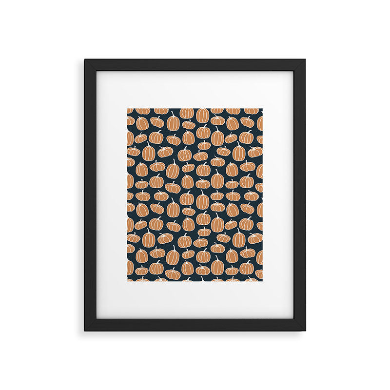 Navy Pumpkins Framed Art Print Gallery Image 6