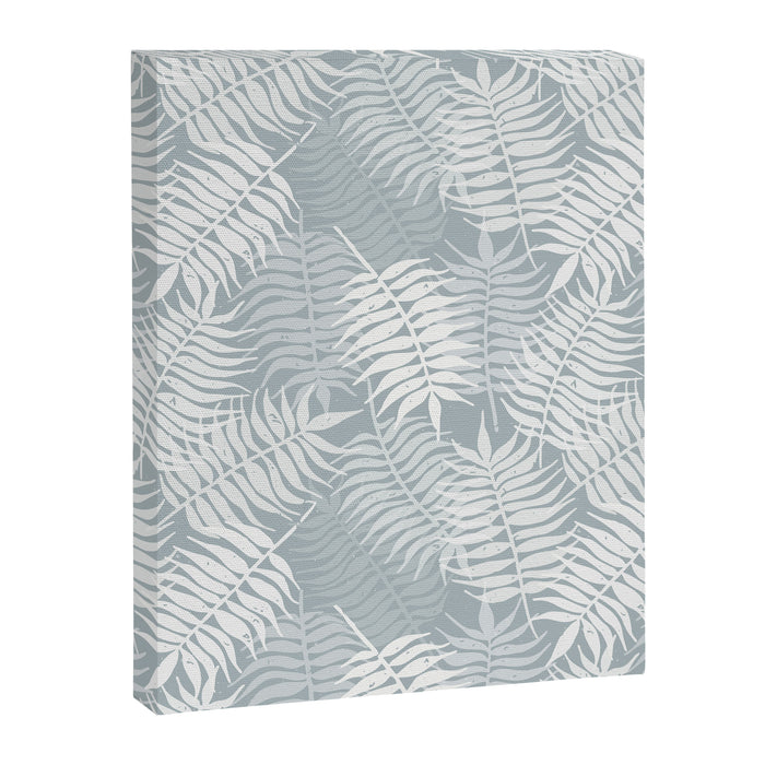 Palm leaves . Coastal blue Canvas Print Gallery Image 1