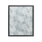 Palm leaves . Coastal blue Framed Canvas Print Gallery Image 8