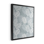 Palm leaves . Coastal blue Framed Canvas Print Gallery Image 2