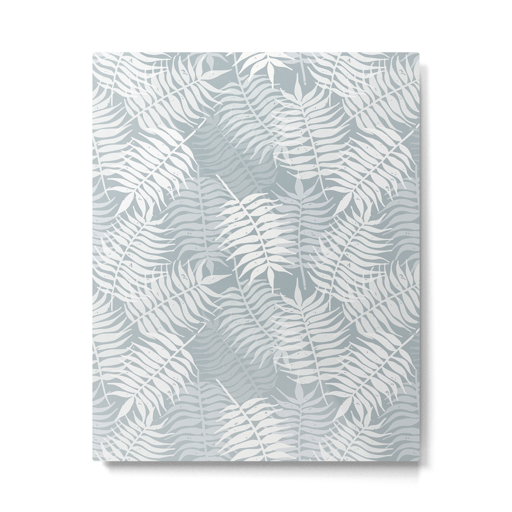 Palm leaves . Coastal blue Metal Print Gallery Image 6