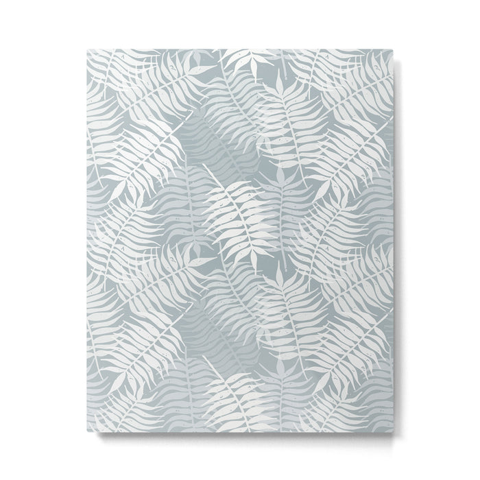 Palm leaves . Coastal blue Metal Print Gallery Image 1
