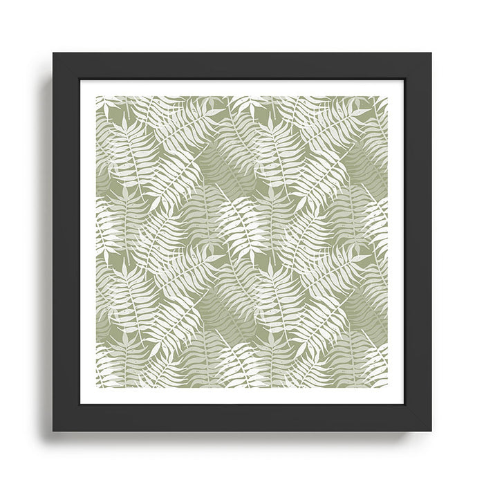 Palm Leaves . Lush Green Framed Art Print Gallery Image 1