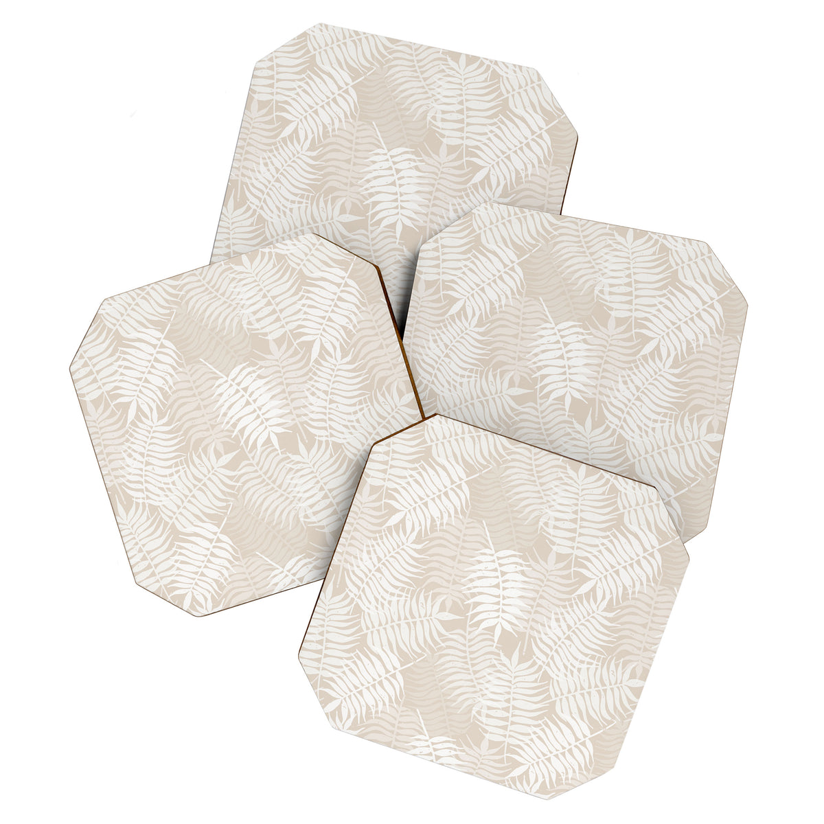 Palm Leaves . Neutral Coaster Gallery Image 1