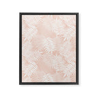 Palm Leaves . Peachy Pink Framed Canvas Print Gallery Image 8