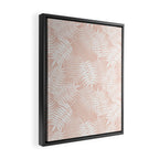 Palm Leaves . Peachy Pink Framed Canvas Print Gallery Image 2