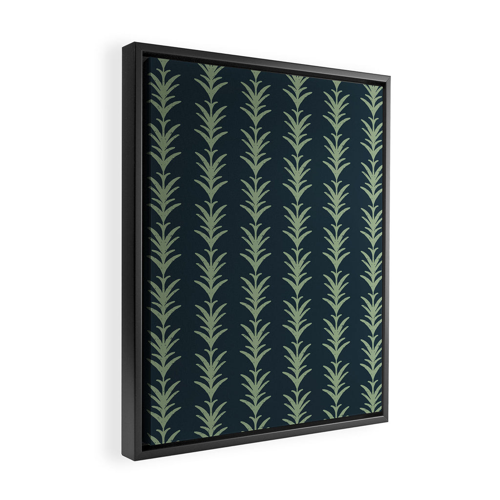 Palm Pier | Navy Framed Canvas Print Gallery Image 2