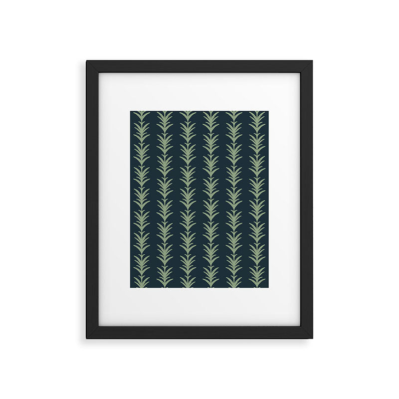 Palm Pier | Navy Framed Art Print Gallery Image 6