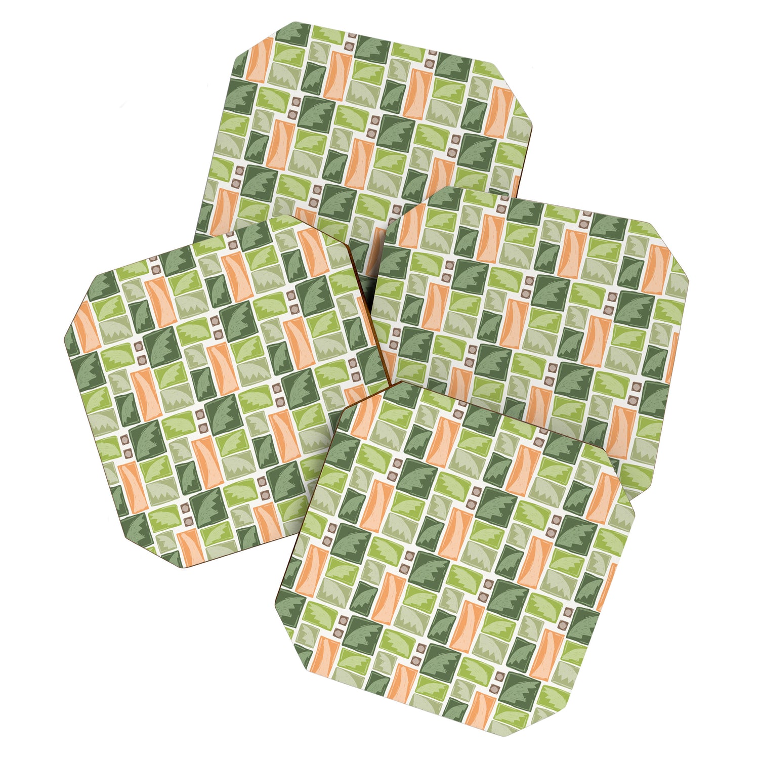 Palm Tree Block Print . Palm Springs Edit Coaster Gallery Image 1