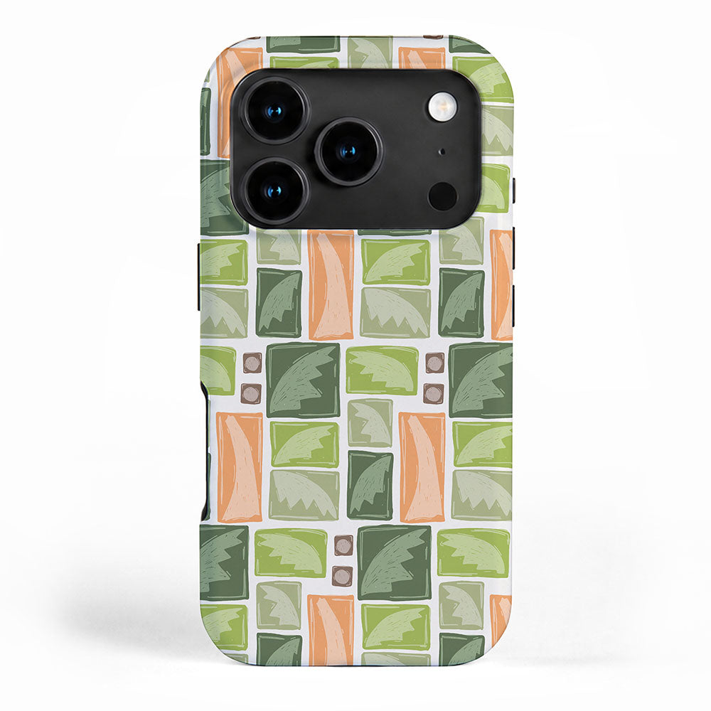 Palm Tree Block Print . Palm Springs Edit iPhone Case Gallery Image 1