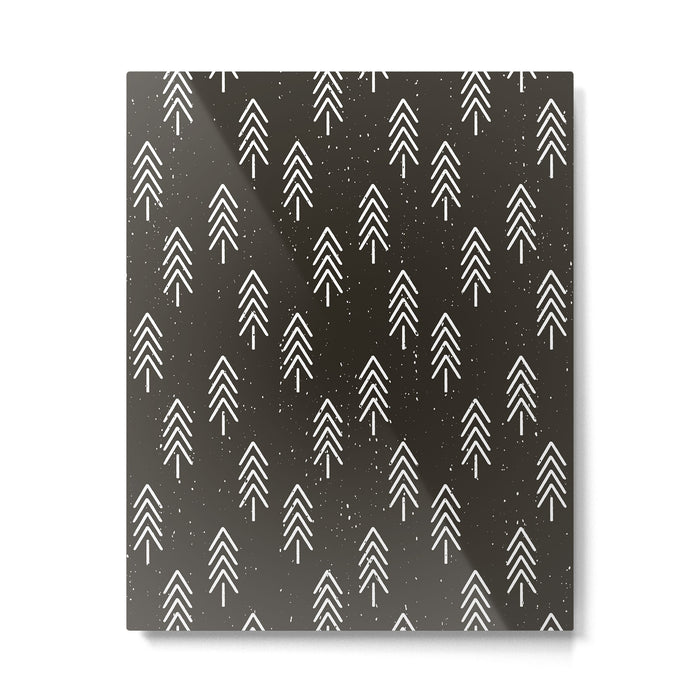 Pine Trees . Charcoal Metal Print Gallery Image 1