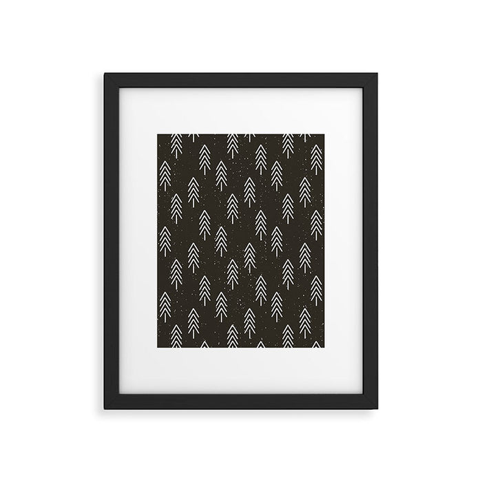 Pine Trees . Charcoal Framed Art Print Gallery Image 1