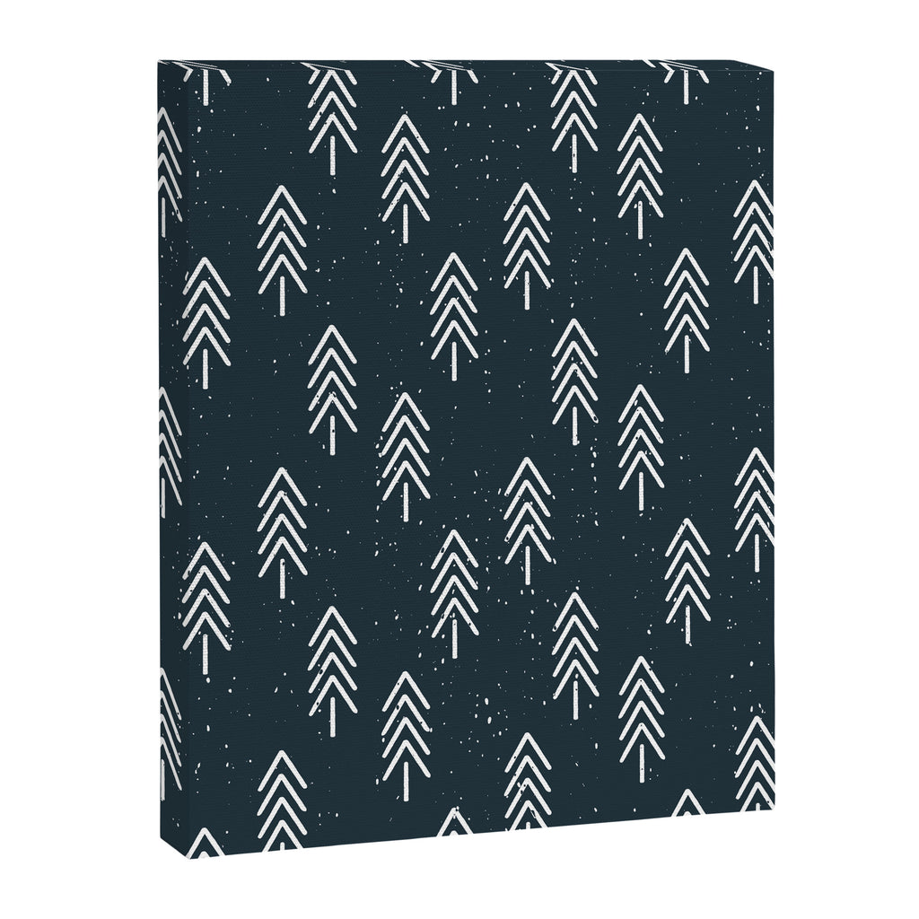 Pine Trees . Navy Canvas Print Gallery Image 8