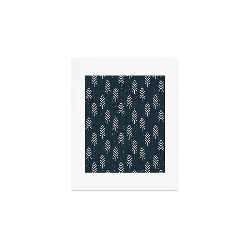 Pine Trees . Navy Art Print Gallery Image 1