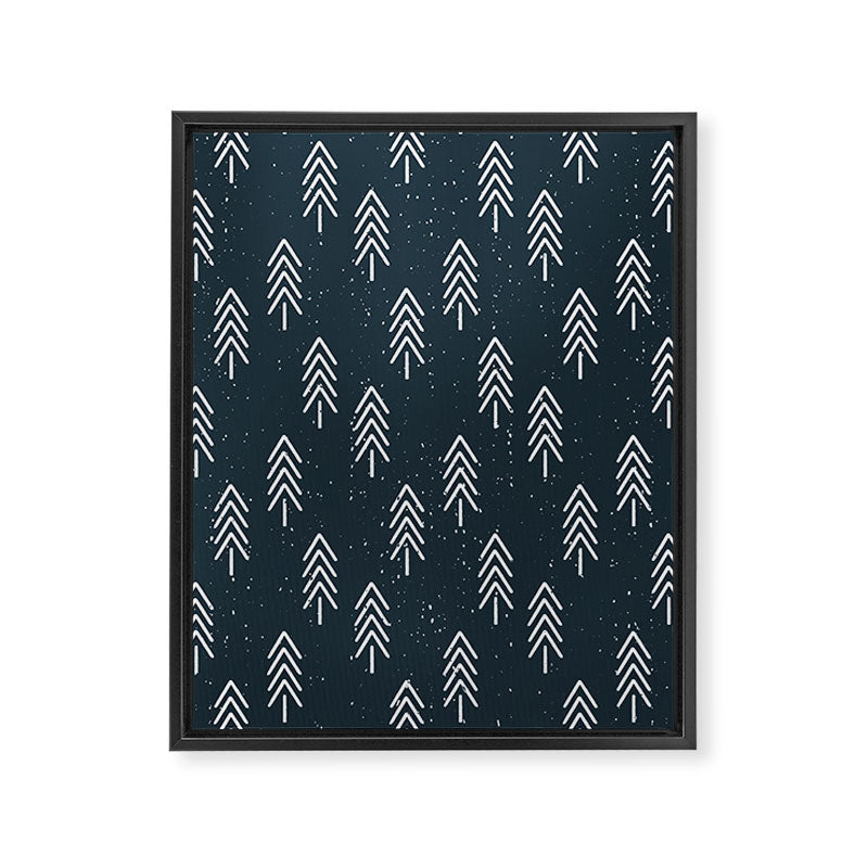 Pine Trees . Navy Framed Canvas Print Gallery Image 8