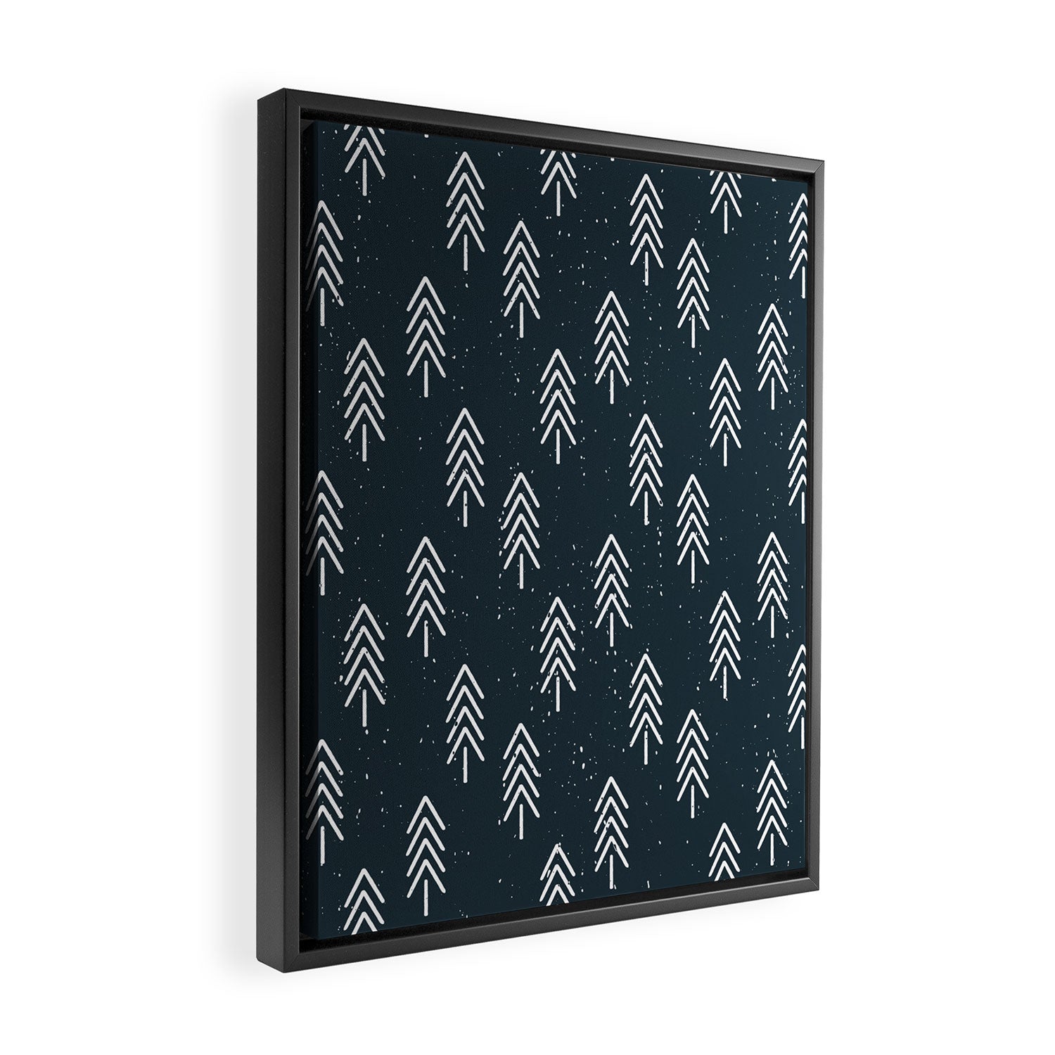 Pine Trees . Navy Framed Canvas Print Gallery Image 2