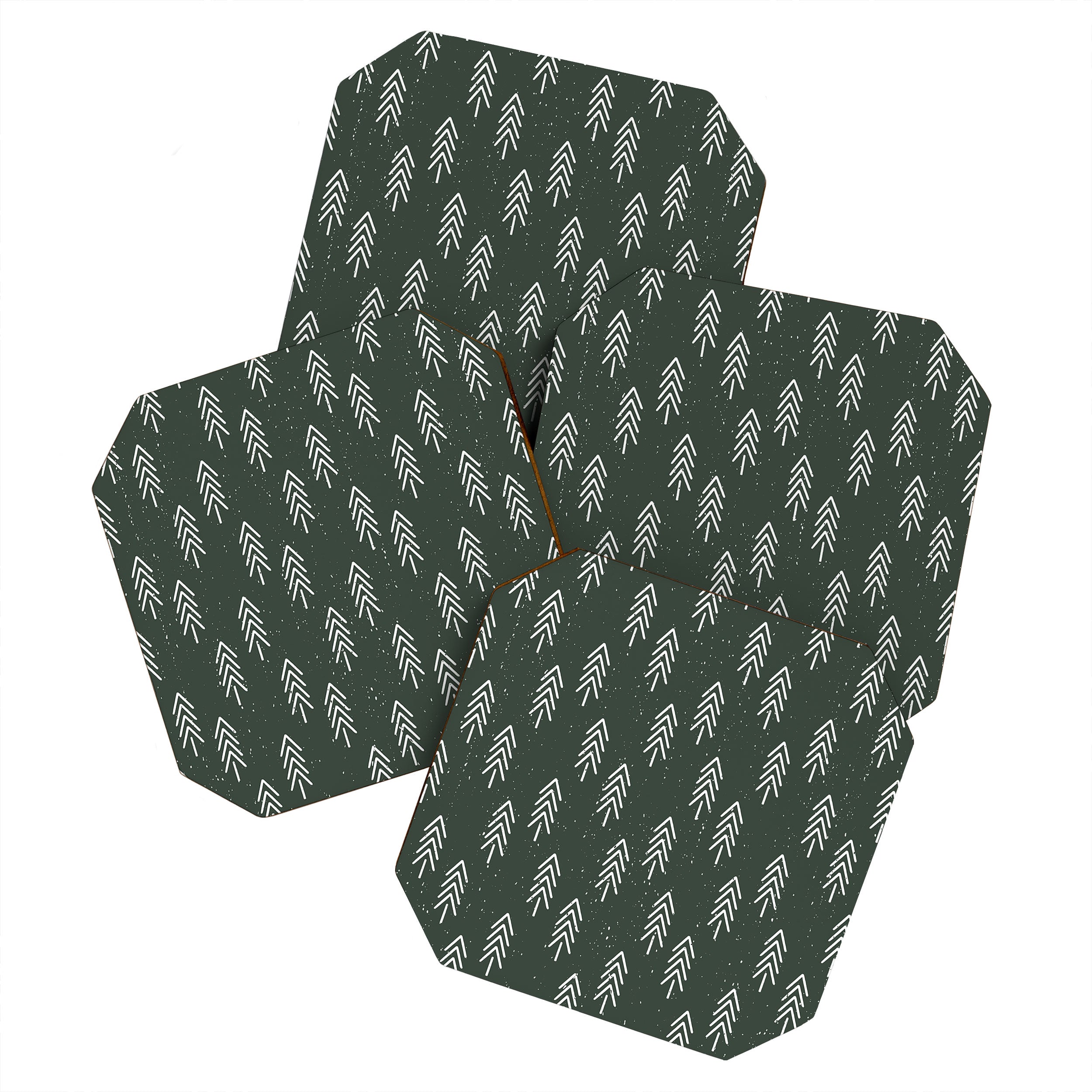 Pine Trees . Olive Coaster Gallery Image 1