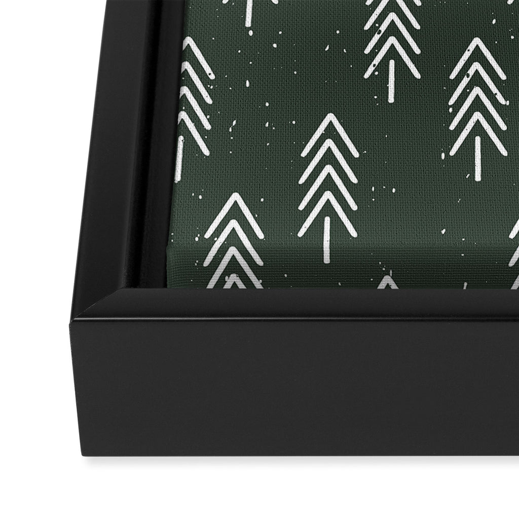 Pine Trees . Olive Framed Canvas Print Gallery Image 3
