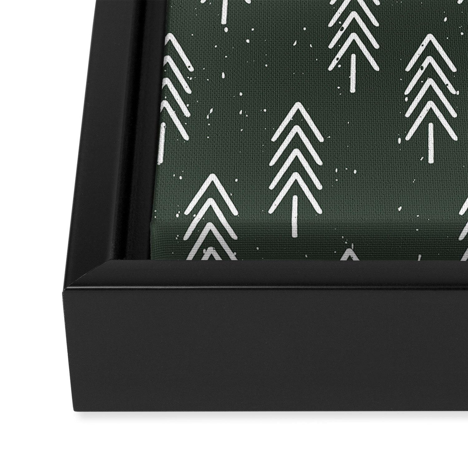 Pine Trees . Olive Framed Canvas Print Gallery Image 3