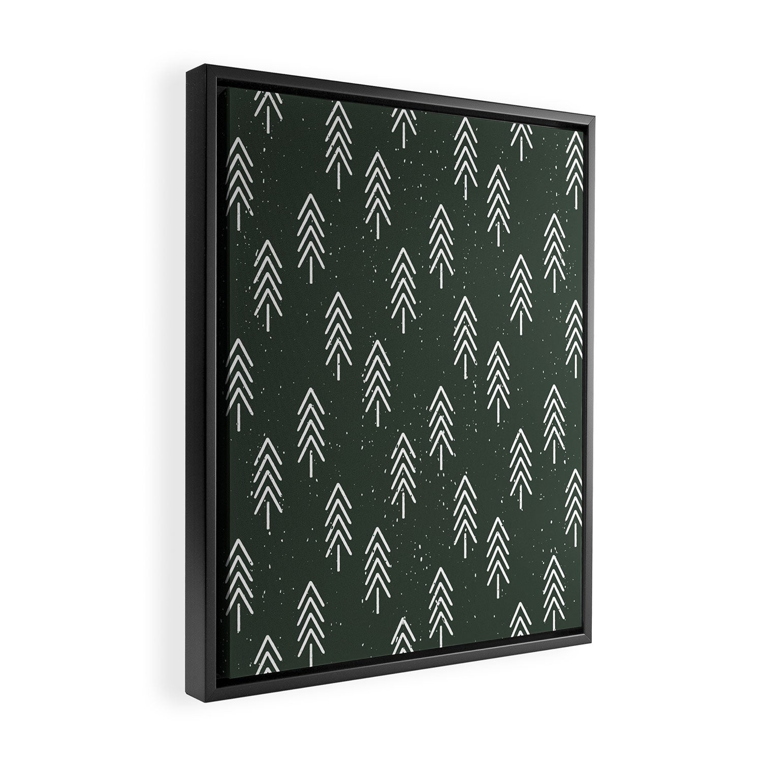 Pine Trees . Olive Framed Canvas Print Gallery Image 2