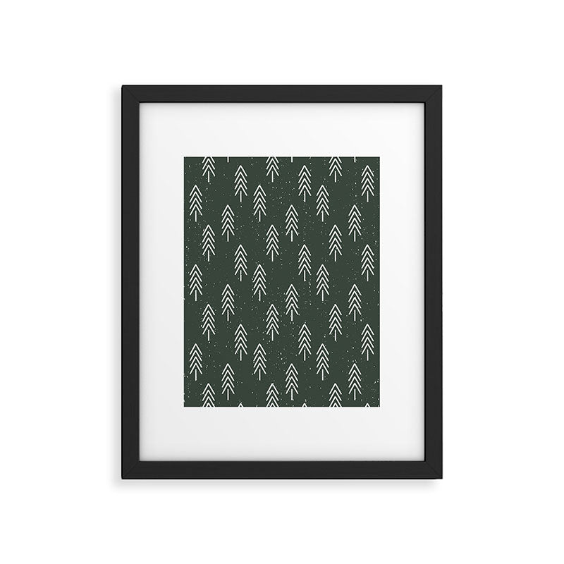 Pine Trees . Olive Framed Art Print Gallery Image 6