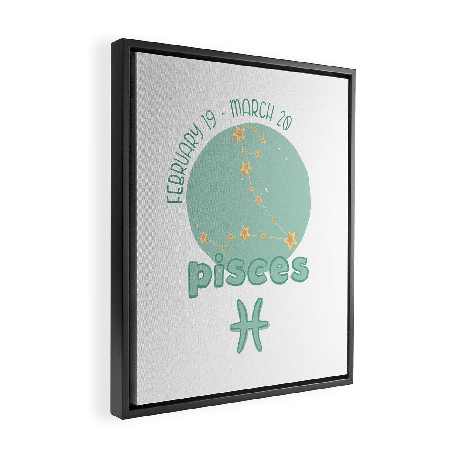 Pisces Constellation Framed Canvas Print Gallery Image 2