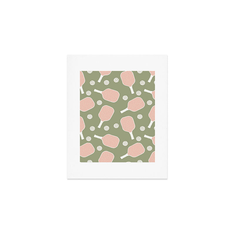 Preppy Pink Pickleball Art Print Gallery Image 1